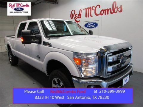 Oxford White Ford F250 Super Duty Lariat Crew Cab 4x4.  Click to enlarge.