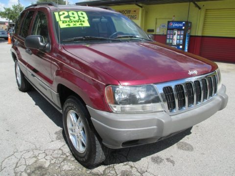 Dark Garnet Red Pearlcoat Jeep Grand Cherokee Laredo 4x4.  Click to enlarge.
