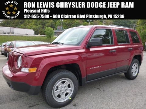 Deep Cherry Red Crystal Pearl Jeep Patriot Sport 4x4.  Click to enlarge.