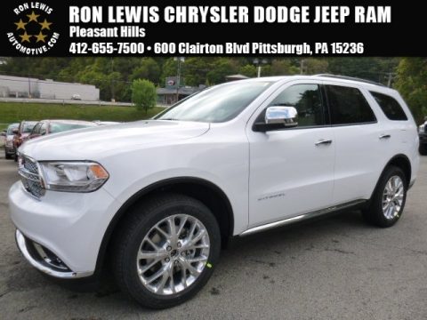 Bright White Dodge Durango Citadel AWD.  Click to enlarge.