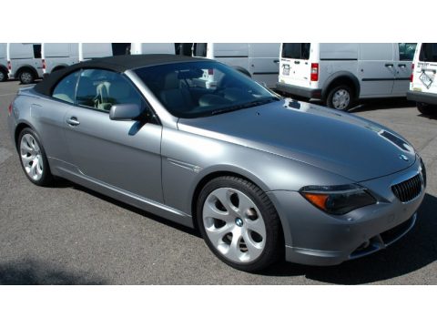 Silver Grey Metallic BMW 6 Series 650i Convertible.  Click to enlarge.