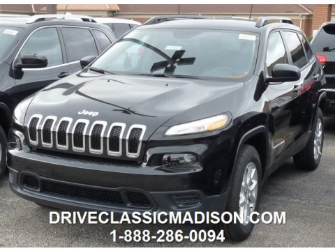 Brilliant Black Crystal Pearl Jeep Cherokee Sport 4x4.  Click to enlarge.
