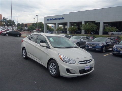 Misty Beige Hyundai Accent SE Sedan.  Click to enlarge.