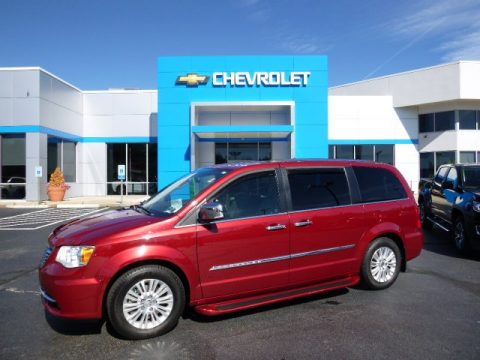 Deep Cherry Red Crystal Pearl Chrysler Town & Country Limited.  Click to enlarge.