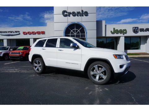 Bright White Jeep Grand Cherokee Limited.  Click to enlarge.