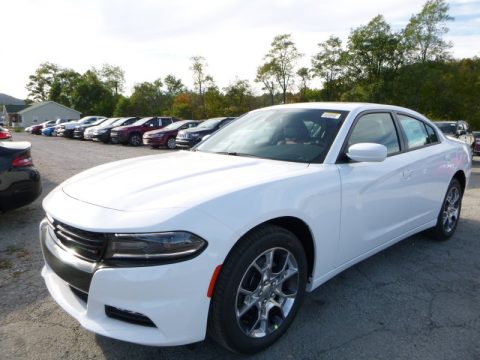 Bright White Dodge Charger SXT AWD.  Click to enlarge.
