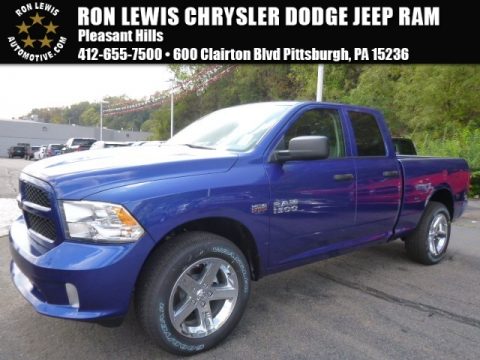 Blue Streak Pearl Ram 1500 Express Quad Cab 4x4.  Click to enlarge.