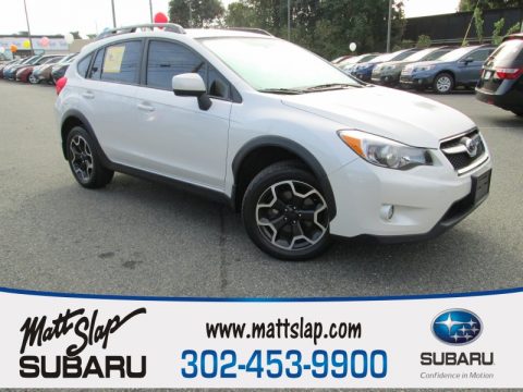 Satin White Pearl Subaru XV Crosstrek 2.0 Premium.  Click to enlarge.