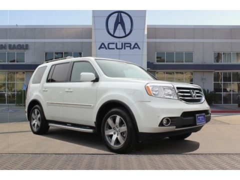 White Diamond Pearl Honda Pilot Touring 4WD.  Click to enlarge.