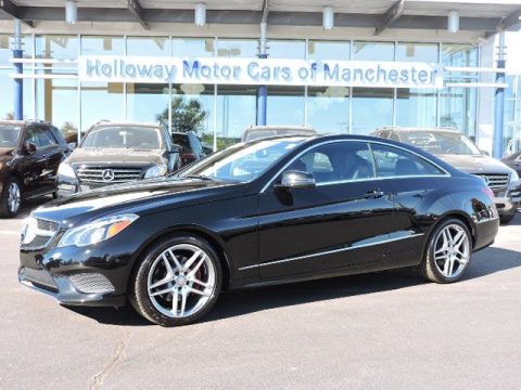 Black Mercedes-Benz E 350 4Matic Coupe.  Click to enlarge.