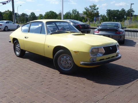Yellow Lancia Fulvia S.  Click to enlarge.