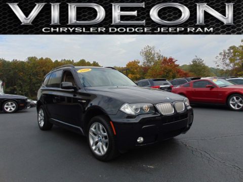 Black Sapphire Metallic BMW X3 3.0si.  Click to enlarge.