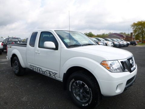 Glacier White Nissan Frontier Pro-4X King Cab 4x4.  Click to enlarge.