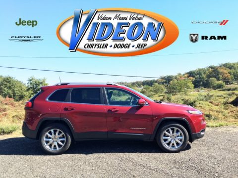 Deep Cherry Red Crystal Pearl Jeep Cherokee Limited 4x4.  Click to enlarge.