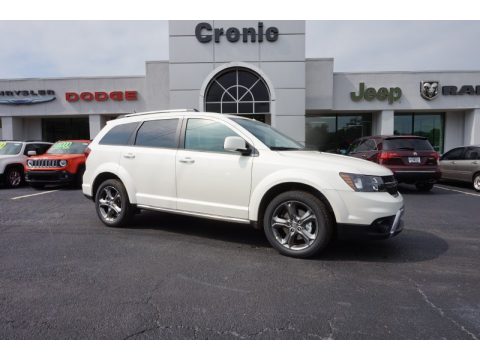 Pearl White Tri-Coat Dodge Journey Crossroad Plus.  Click to enlarge.
