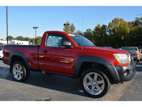 Barcelona Red Metallic Toyota Tacoma Regular Cab 4x4.  Click to enlarge.