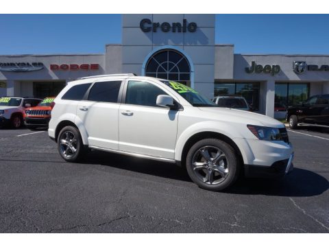 Pearl White Tri-Coat Dodge Journey Crossroad Plus.  Click to enlarge.