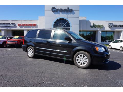 Brilliant Black Crystal Pearl Chrysler Town & Country Touring.  Click to enlarge.