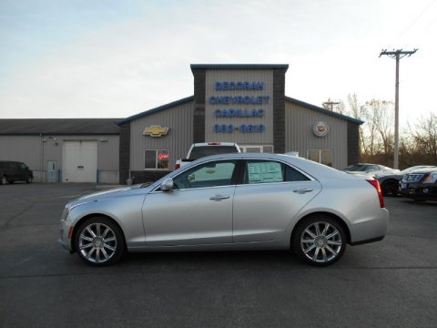 Radiant Silver Metallic Cadillac ATS 3.6 Premium AWD Coupe.  Click to enlarge.