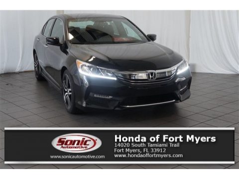 Crystal Black Pearl Honda Accord Sport Sedan.  Click to enlarge.