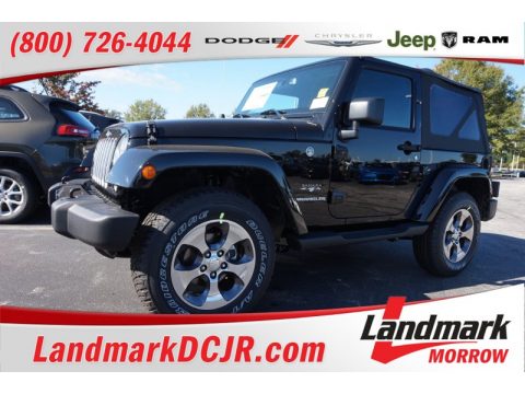 Black Jeep Wrangler Sahara 4x4.  Click to enlarge.