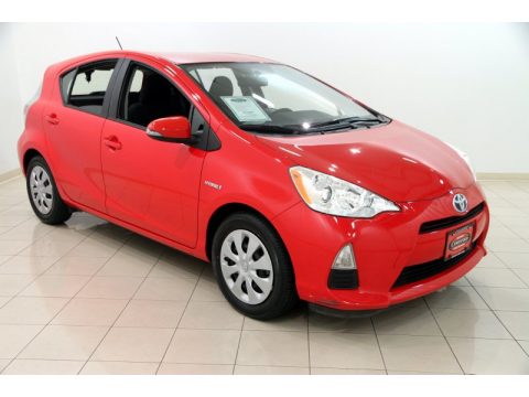 Absolutely Red Toyota Prius c Hybrid Two.  Click to enlarge.
