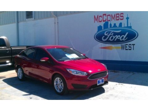 Ruby Red Metallic Ford Focus SE Sedan.  Click to enlarge.
