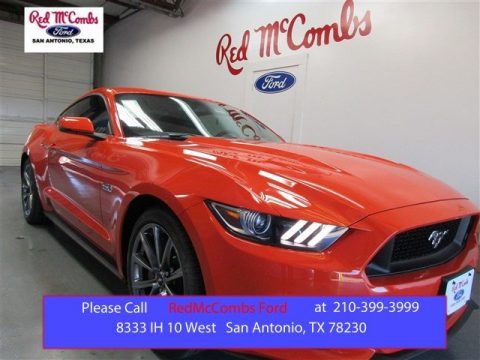 Competition Orange Ford Mustang GT Premium Coupe.  Click to enlarge.