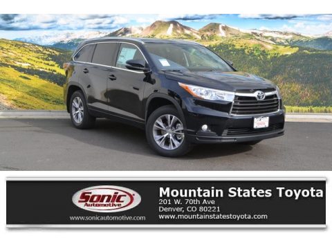 Attitude Black Metallic Toyota Highlander XLE AWD.  Click to enlarge.