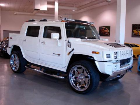 White Hummer H2 SUT Alpha Duramax Diesel Conversion.  Click to enlarge.