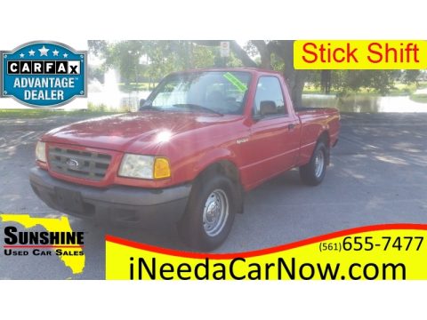 Bright Red Ford Ranger XL Regular Cab.  Click to enlarge.