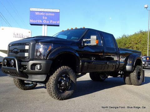 Shadow Black Ford F350 Super Duty Lariat Crew Cab 4x4 DRW Black Ops by Tuscany.  Click to enlarge.