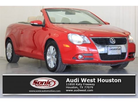 Salsa Red Volkswagen Eos Komfort.  Click to enlarge.