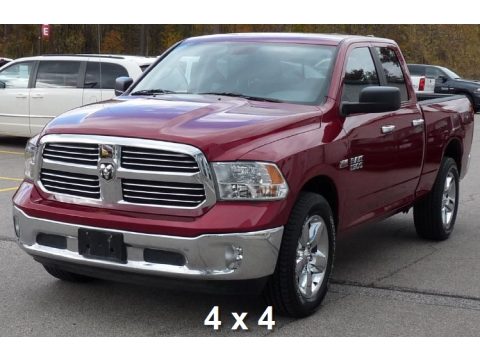Deep Cherry Red Crystal Pearl Ram 1500 Big Horn Quad Cab 4x4.  Click to enlarge.