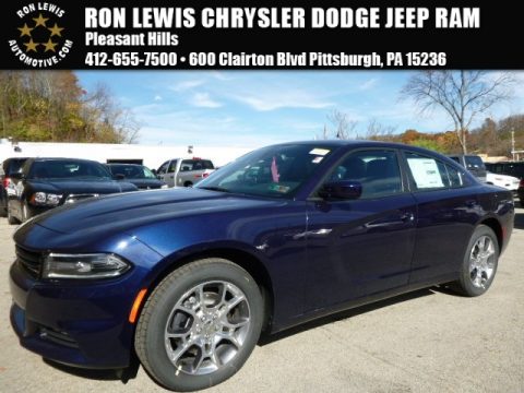 Jazz Blue Pearl Coat Dodge Charger SXT AWD.  Click to enlarge.