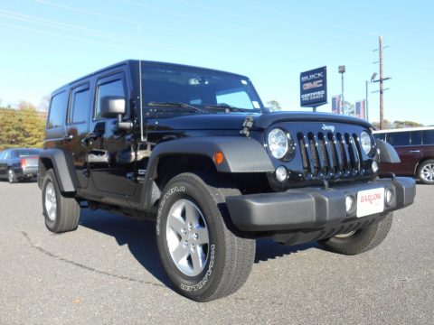 Black Jeep Wrangler Unlimited Sport 4x4.  Click to enlarge.