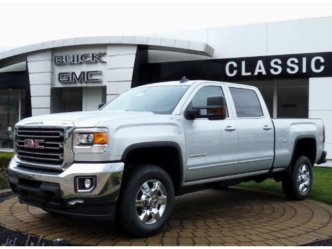 Quicksilver Metallic GMC Sierra 2500HD SLE Crew Cab 4x4.  Click to enlarge.