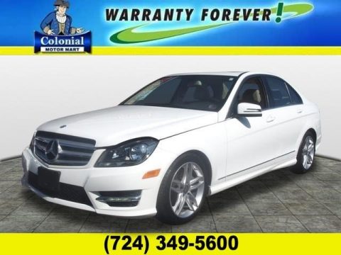 Polar White Mercedes-Benz C 300 4Matic Luxury.  Click to enlarge.