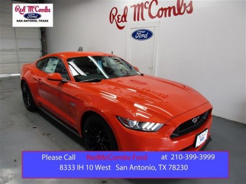 Competition Orange Ford Mustang GT Premium Coupe.  Click to enlarge.