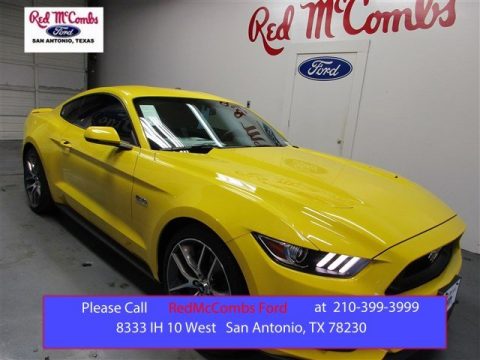 Triple Yellow Tricoat Ford Mustang GT Coupe.  Click to enlarge.