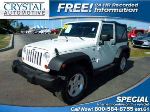Stone White Jeep Wrangler X 4x4.  Click to enlarge.
