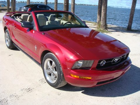 Redfire Metallic Ford Mustang V6 Premium Convertible.  Click to enlarge.