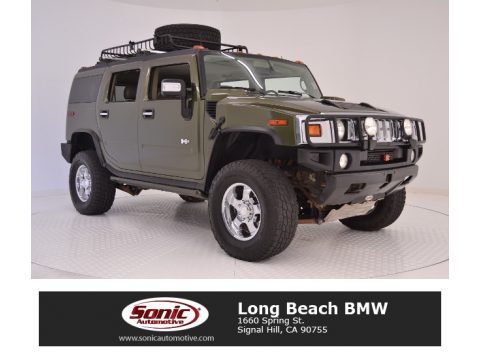 Sage Green Metallic Hummer H2 SUV.  Click to enlarge.