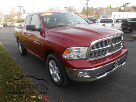 Deep Cherry Red Crystal Pearl Dodge Ram 1500 SLT Quad Cab 4x4.  Click to enlarge.