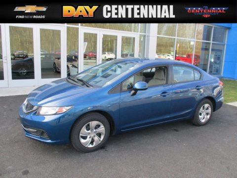 Dyno Blue Pearl Honda Civic LX Sedan.  Click to enlarge.