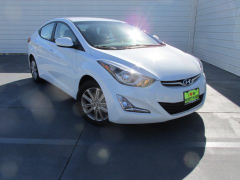 White Hyundai Elantra SE.  Click to enlarge.