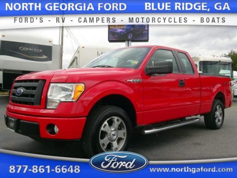 Vermillion Red Ford F150 STX SuperCab.  Click to enlarge.