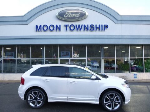 White Platinum Ford Edge Sport AWD.  Click to enlarge.