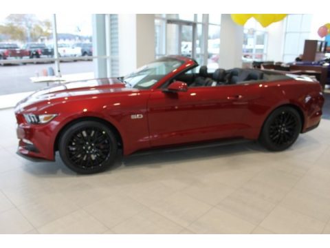 Ruby Red Metallic Ford Mustang GT Premium Convertible.  Click to enlarge.