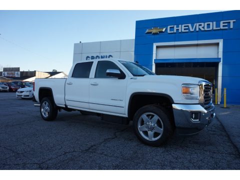 Summit White GMC Sierra 2500HD SLT Crew Cab 4x4.  Click to enlarge.